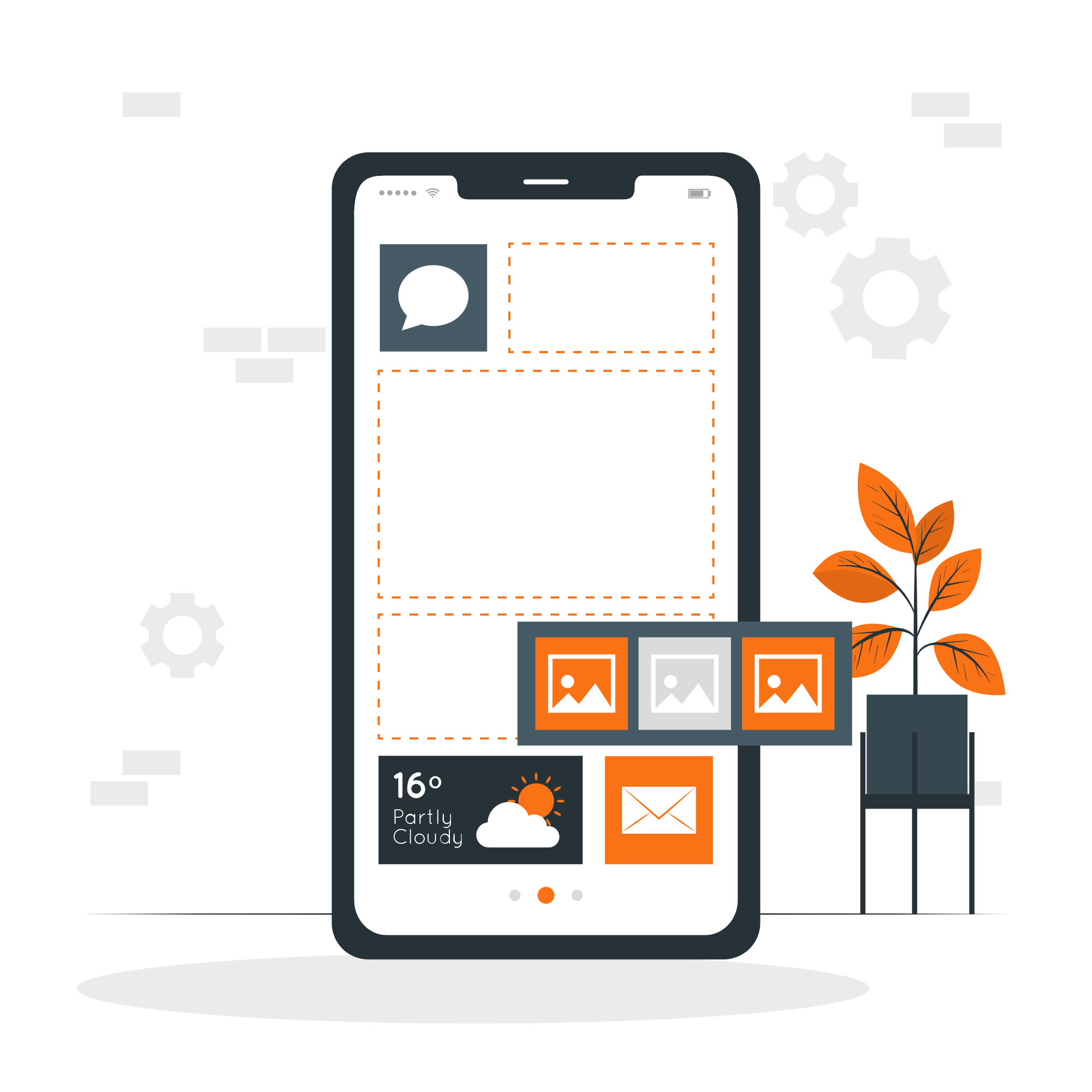 Mobil Uygulama Geliştirme illüstrasyonu